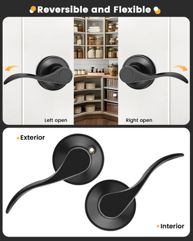 Gobrico reversible lever supports left or right-handed doors.