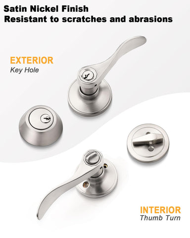 Gobrico single-cylinder deadbolt with keyed entry for secure exterior access.