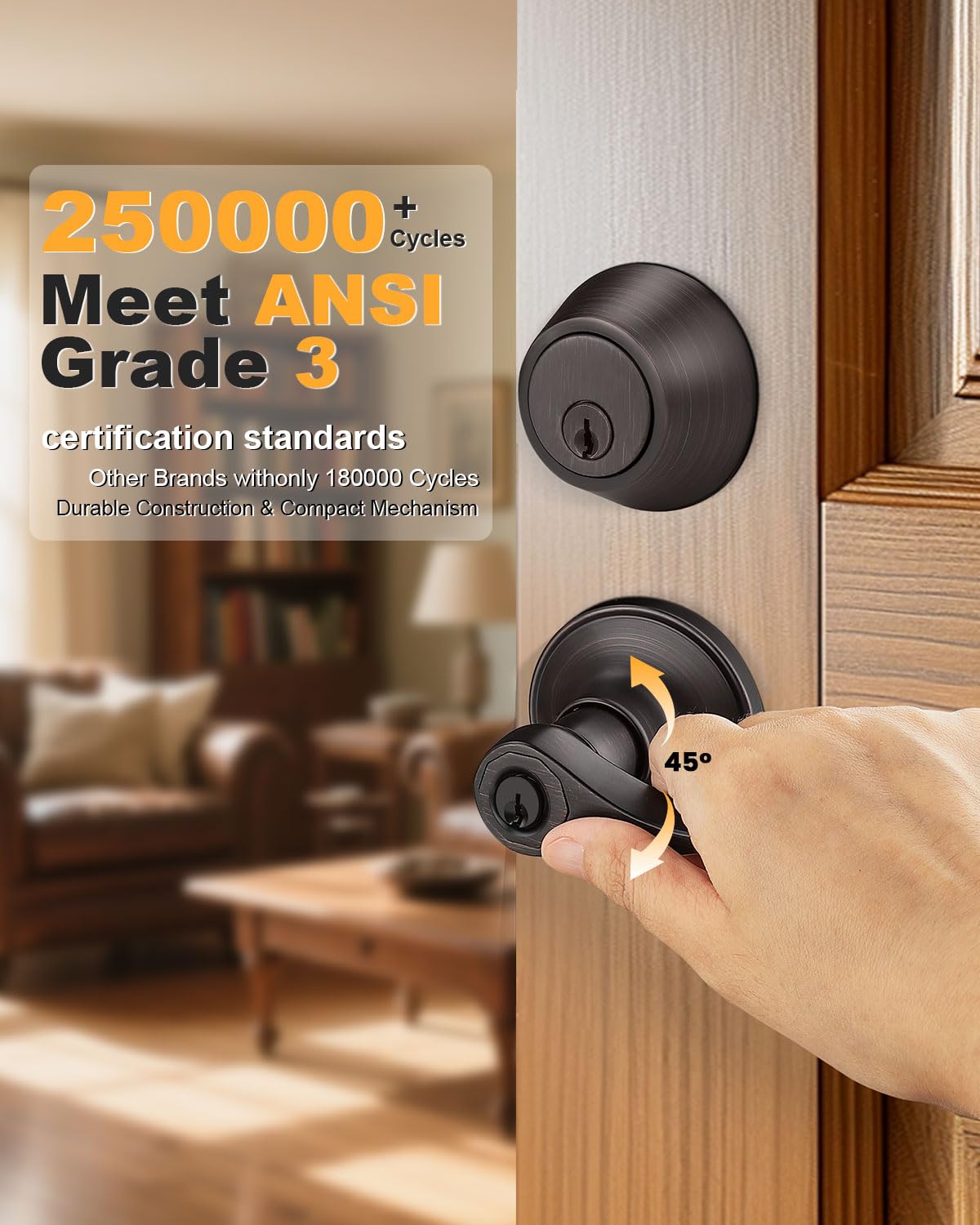 Gobrico single-cylinder deadbolt provides keyed exterior security