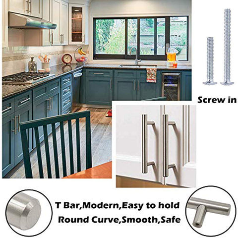 Gobrico stainless steel cabinet pull with brushed finish resists scratches and dents