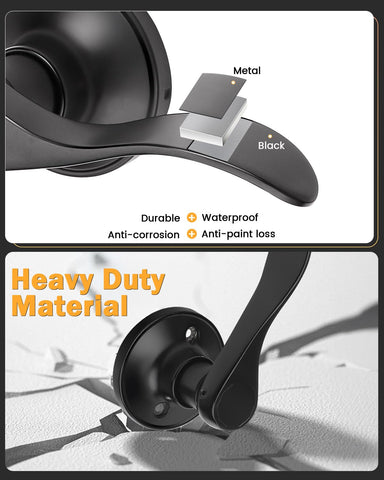 Gobrico wave-style door lever with ergonomic grip for a sleek hallway look.