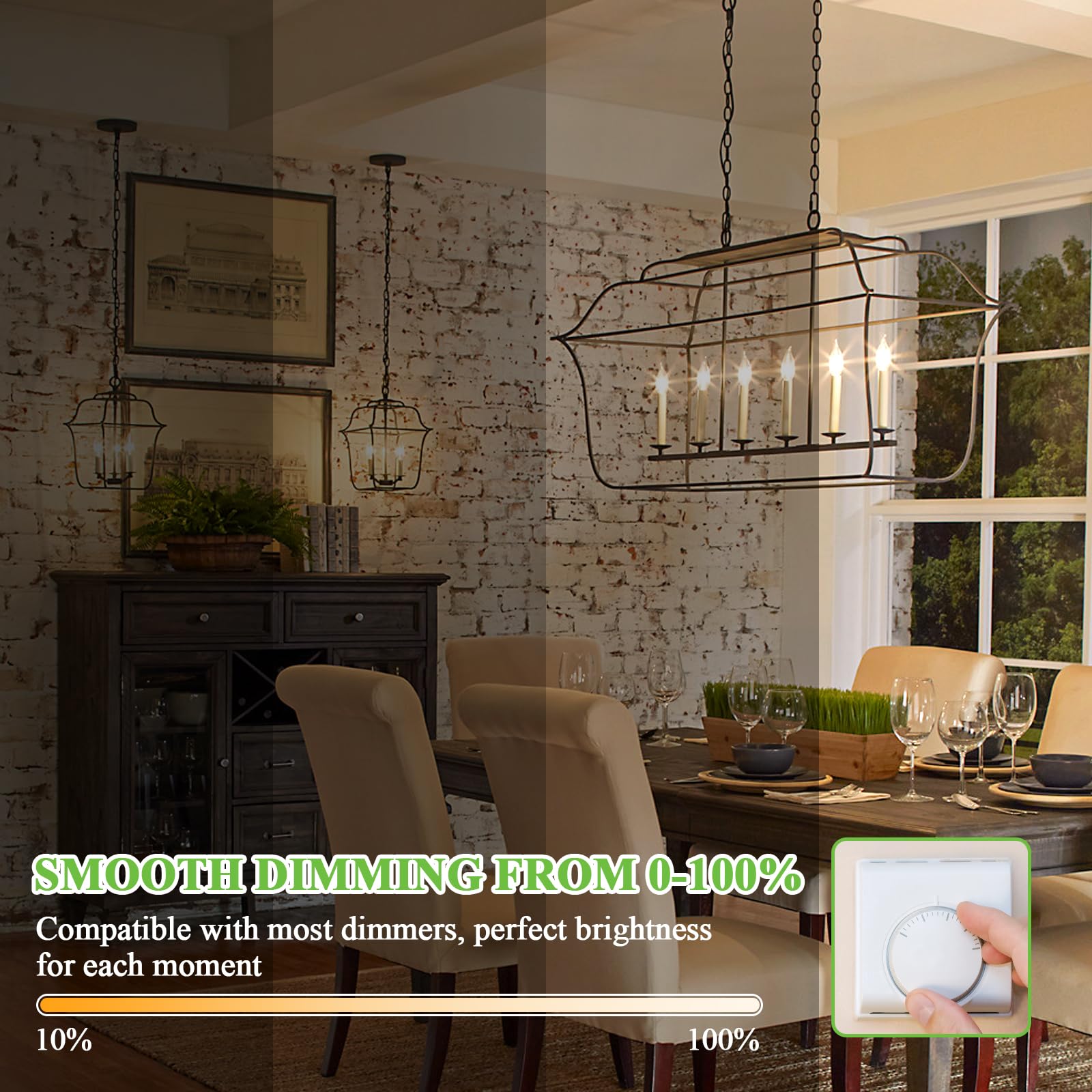 GoBright 2700K soft white LED bulb creates cozy atmosphere in living areas.