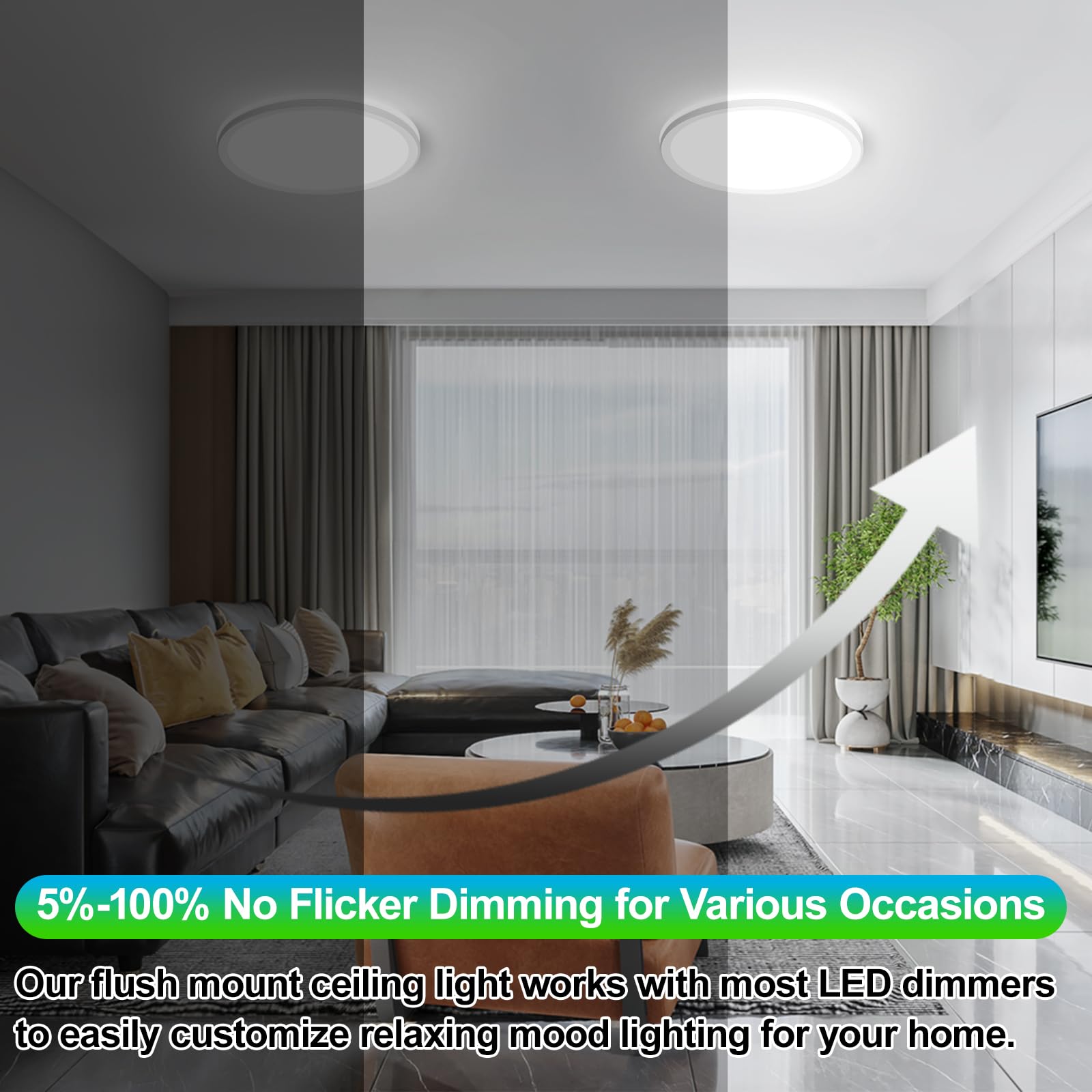 GoBright 3200-lumen, 24W energy-efficient LED panel
