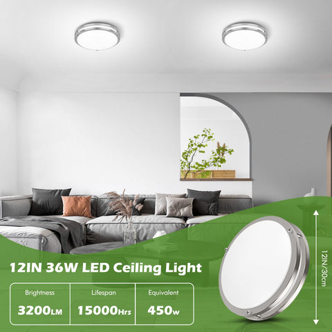GoBright brushed nickel frame adds durable, modern style to interiors.