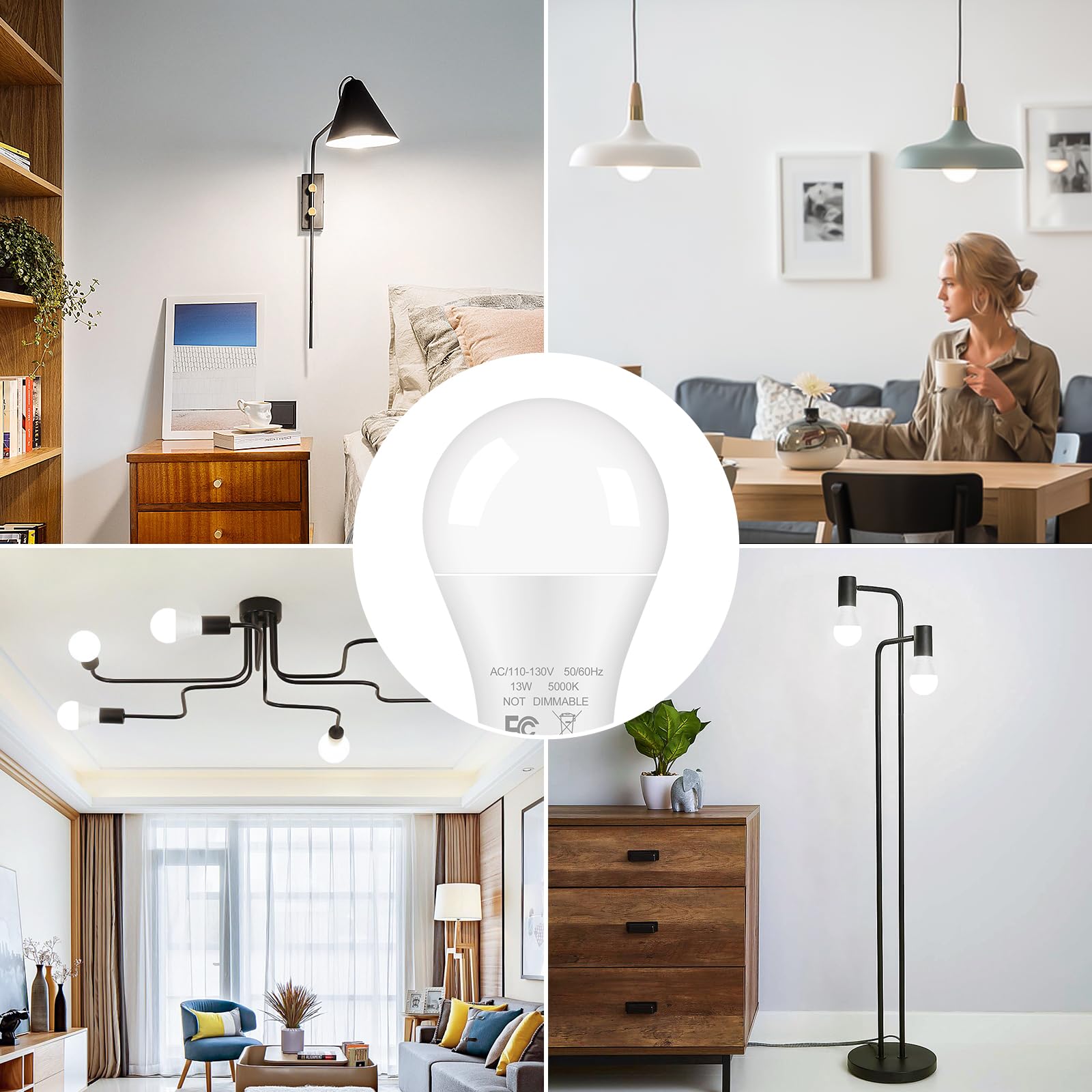 GoBright daylight 5000K bulb in a kitchen setting for task clarity