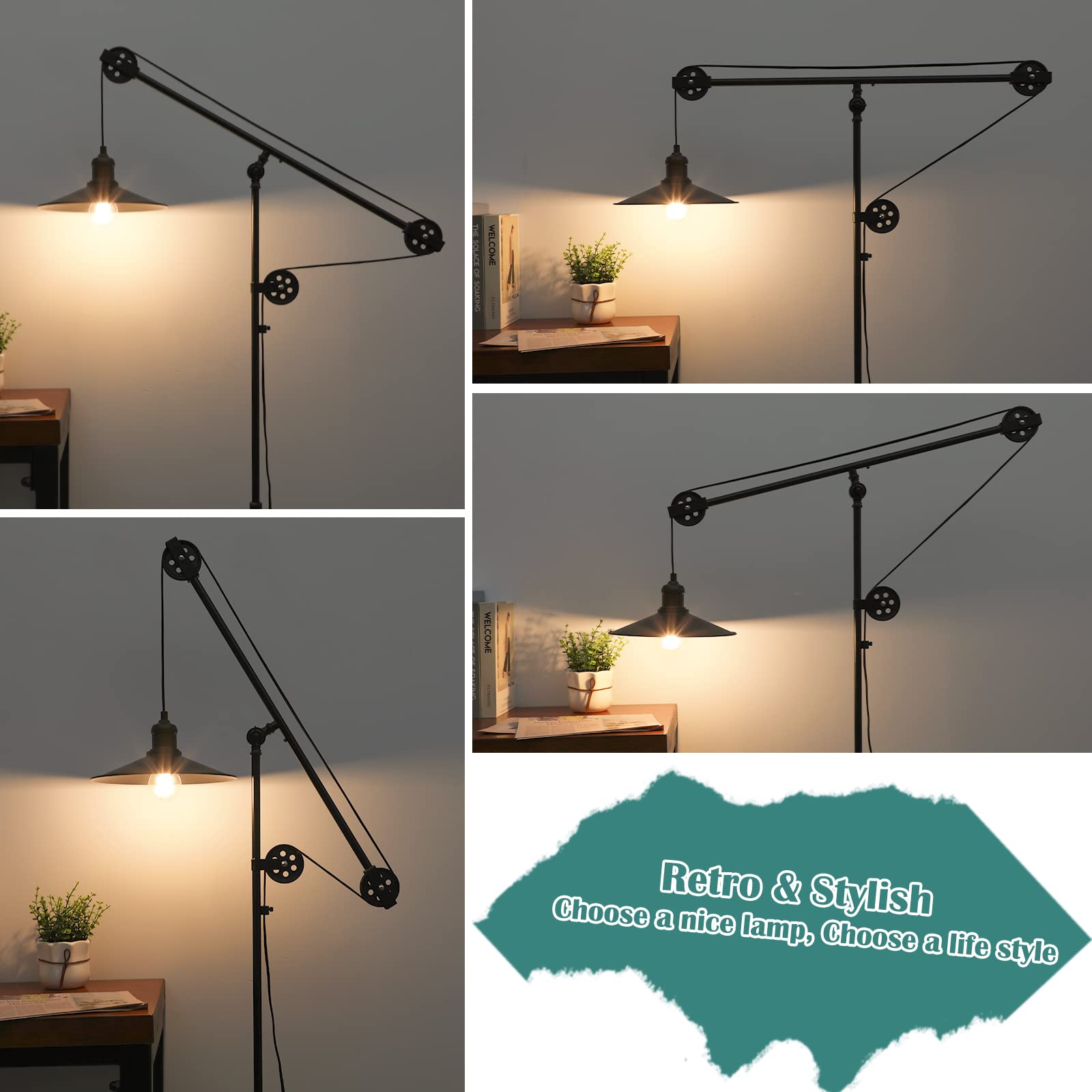 GoBright detailed pulley counterweight shows smooth light positioning