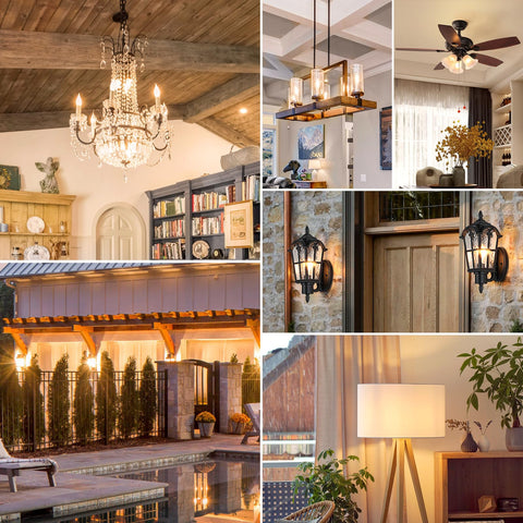 GoBright E12 base candle bulbs fit chandeliers, pendants, sconces, and other fixtures.