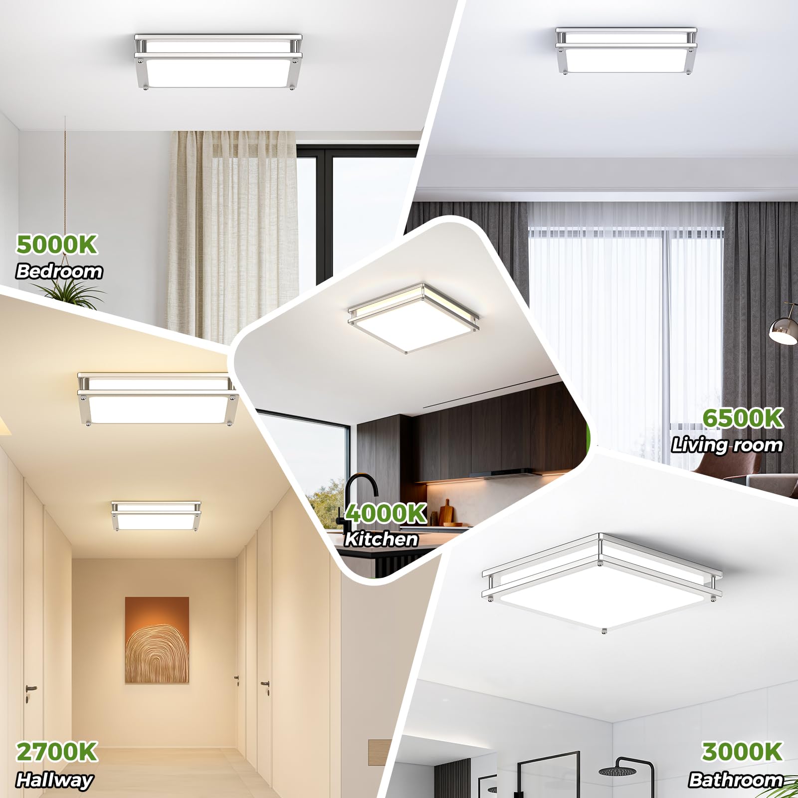 GoBright easy-install kit with quick-connect system for fast ceiling mounting.