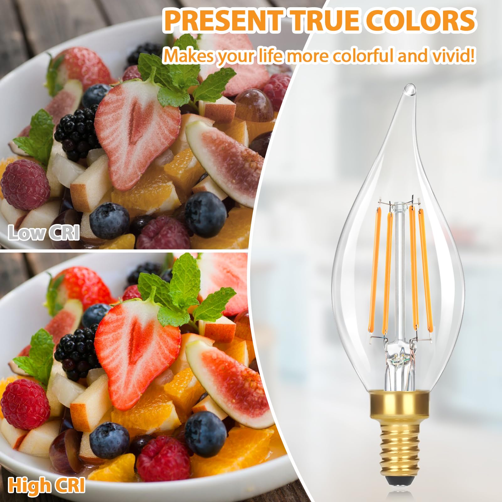 GoBright long-life LED bulb lasts up to 25,000 hours for fewer replacements.