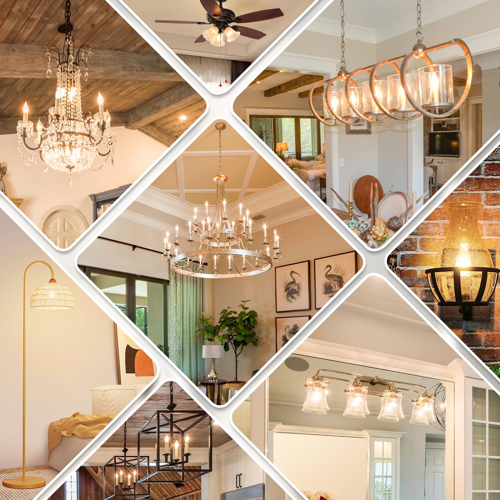 GoBright six-pack LED candle bulbs for easy home upgrades.