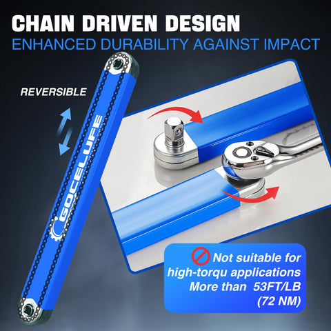 Gocelufe offset extension wrench blue durable steel build for longevity