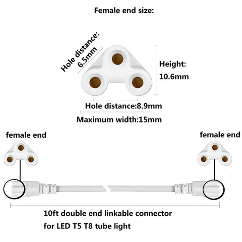 GOCuces female-to-female connector cable for tool-free light linking.