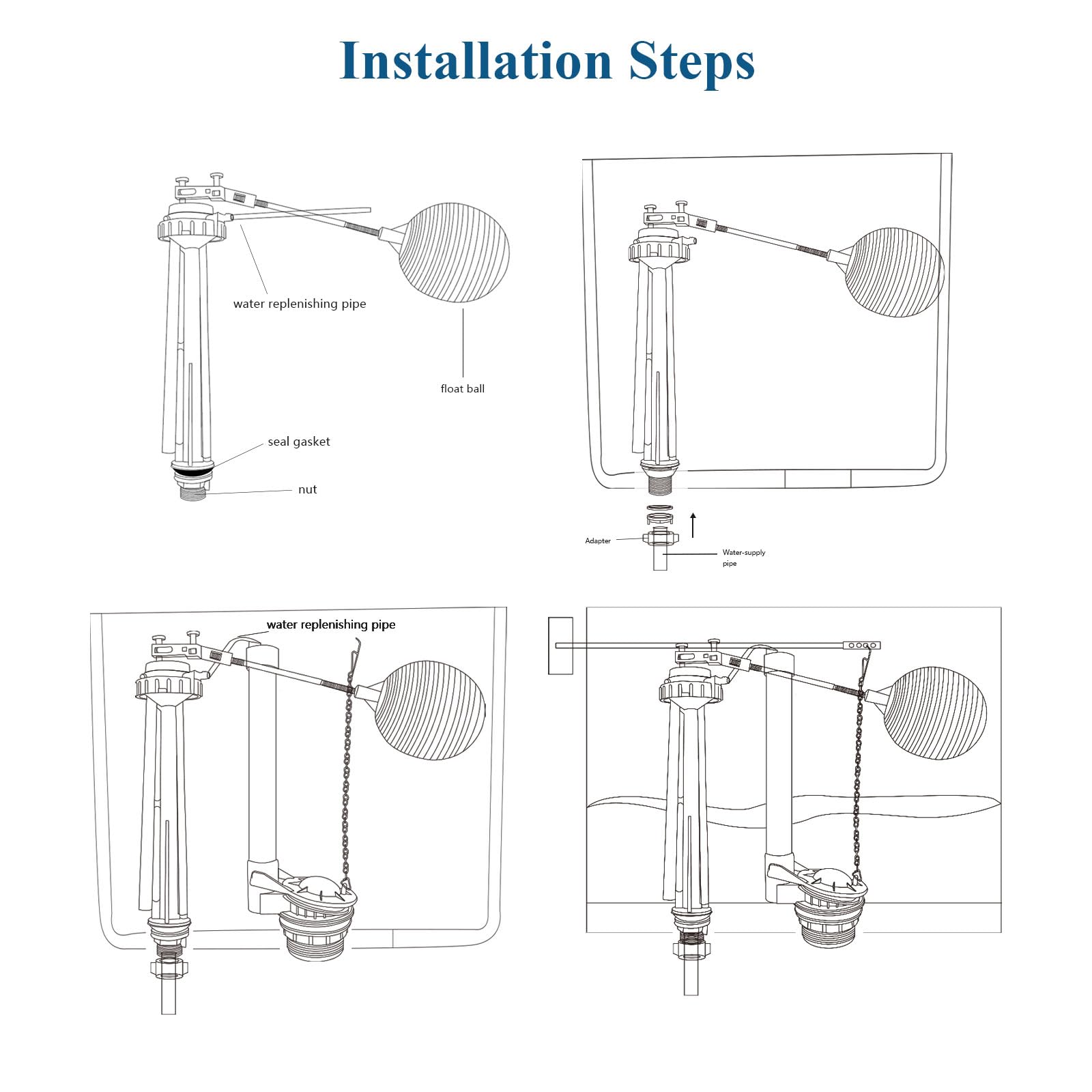 Goddessmoon POM valve body designed for durable toilet valve construction.