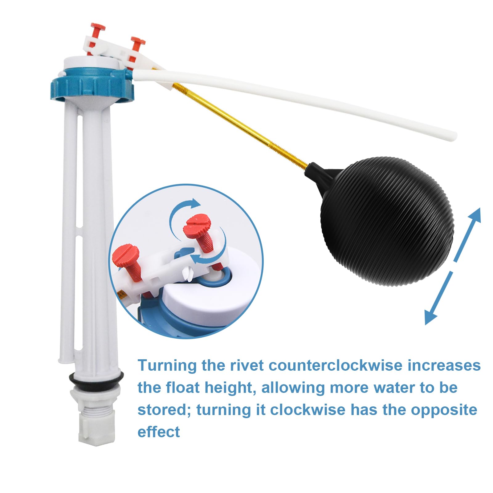 Refill tube and float ball included in Goddessmoon kit for complete setup.