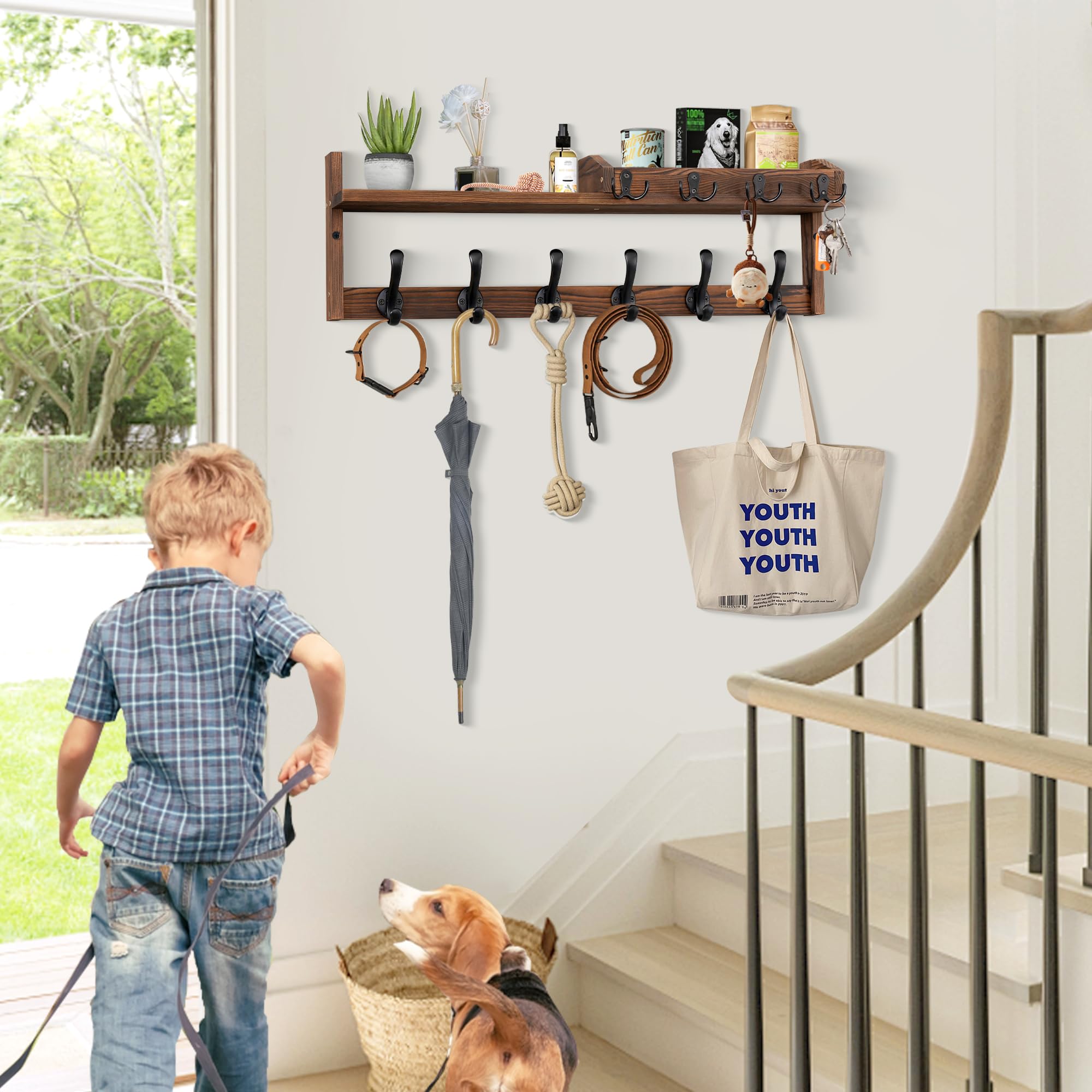 GODDGITT solid wood construction and reinforced hooks for durability.