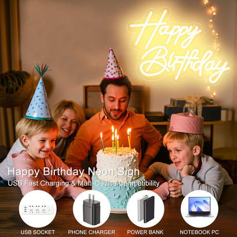 GODENBA neon sign includes two customizable cards to personalize greetings.