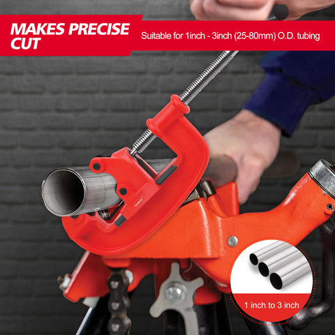 Godora pipe cutter includes an extra blade for extended use.