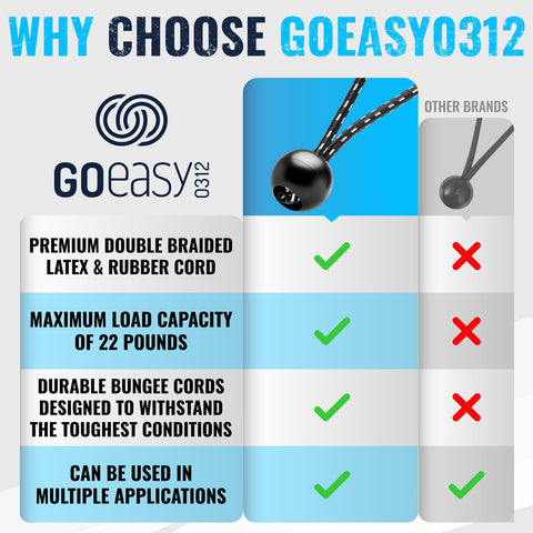GOEASY0312 ball bungee 6 inch organizes hoses and cords neatly.