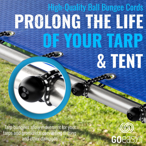 GOEASY0312 ball bungee 6 inch indoor use for organizing gear.