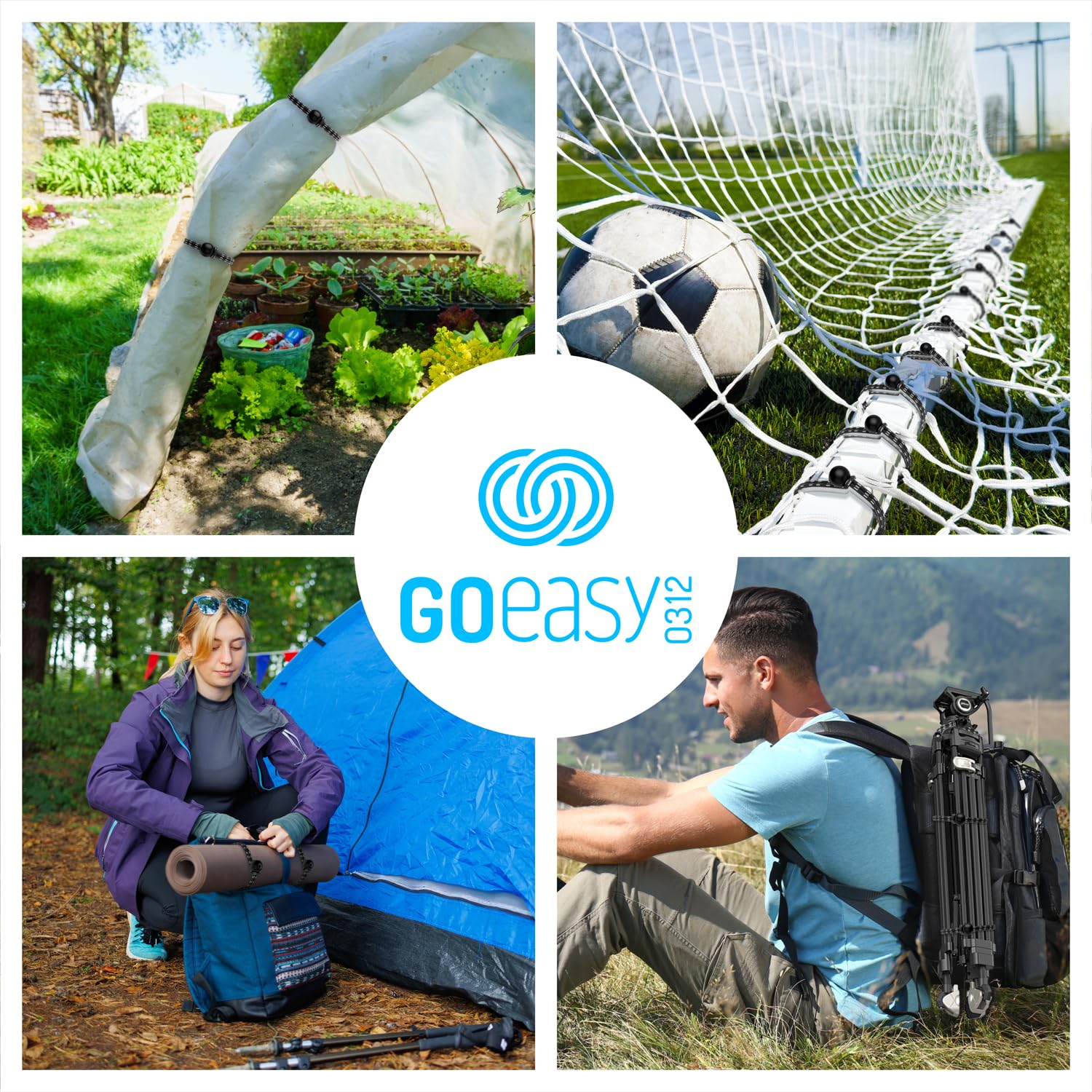 GOEASY0312 ball bungee 6 inch secures straps and wires with elasticity.