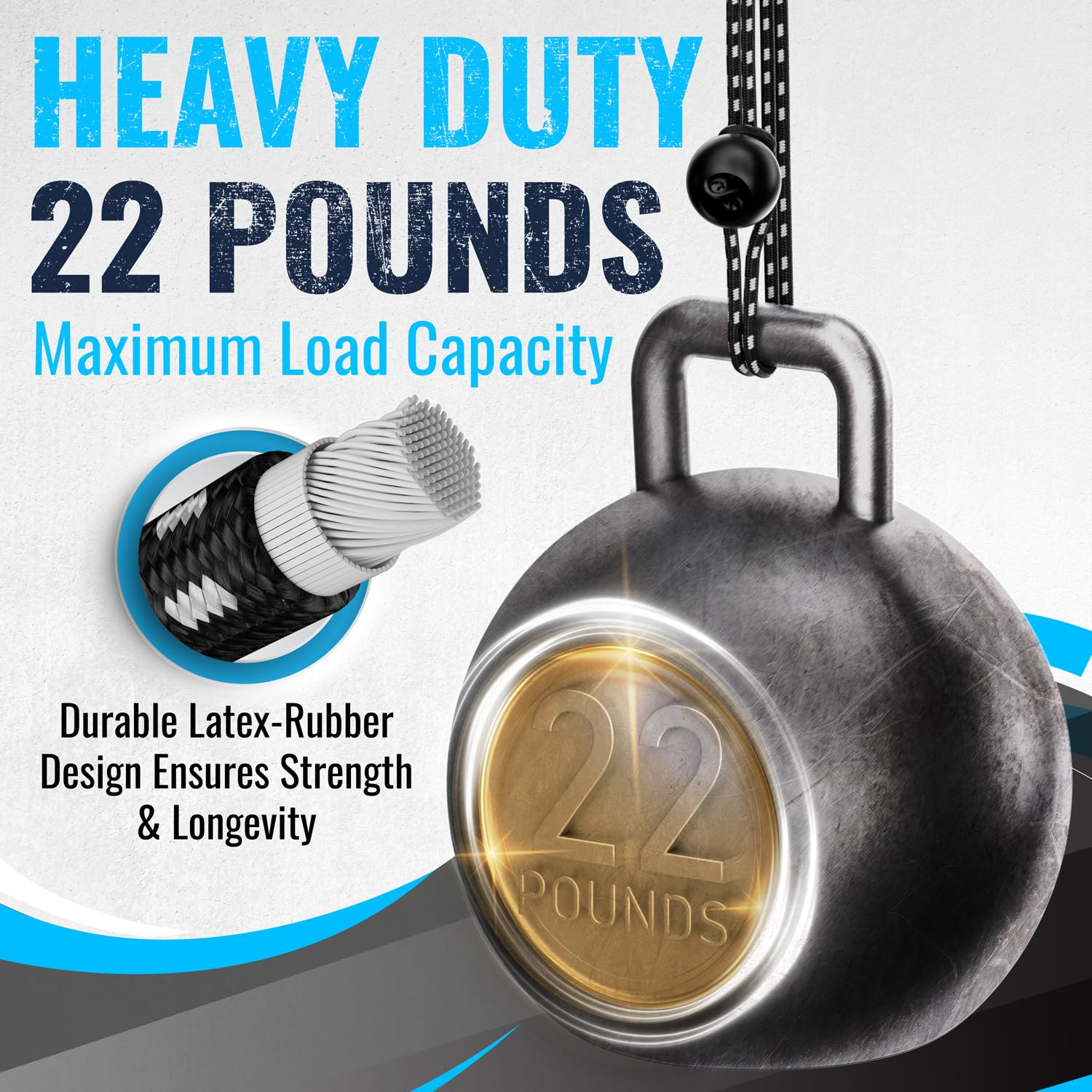 GOEASY0312 ball bungee 6 inch securing tent poles for stable camping setup.