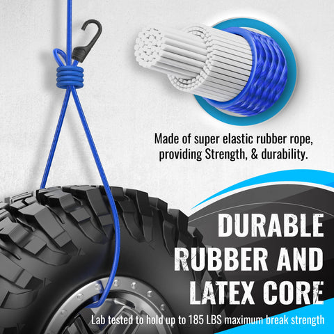 GOEASY0312 32-inch bungee cord with hooks ideal for rugged securing