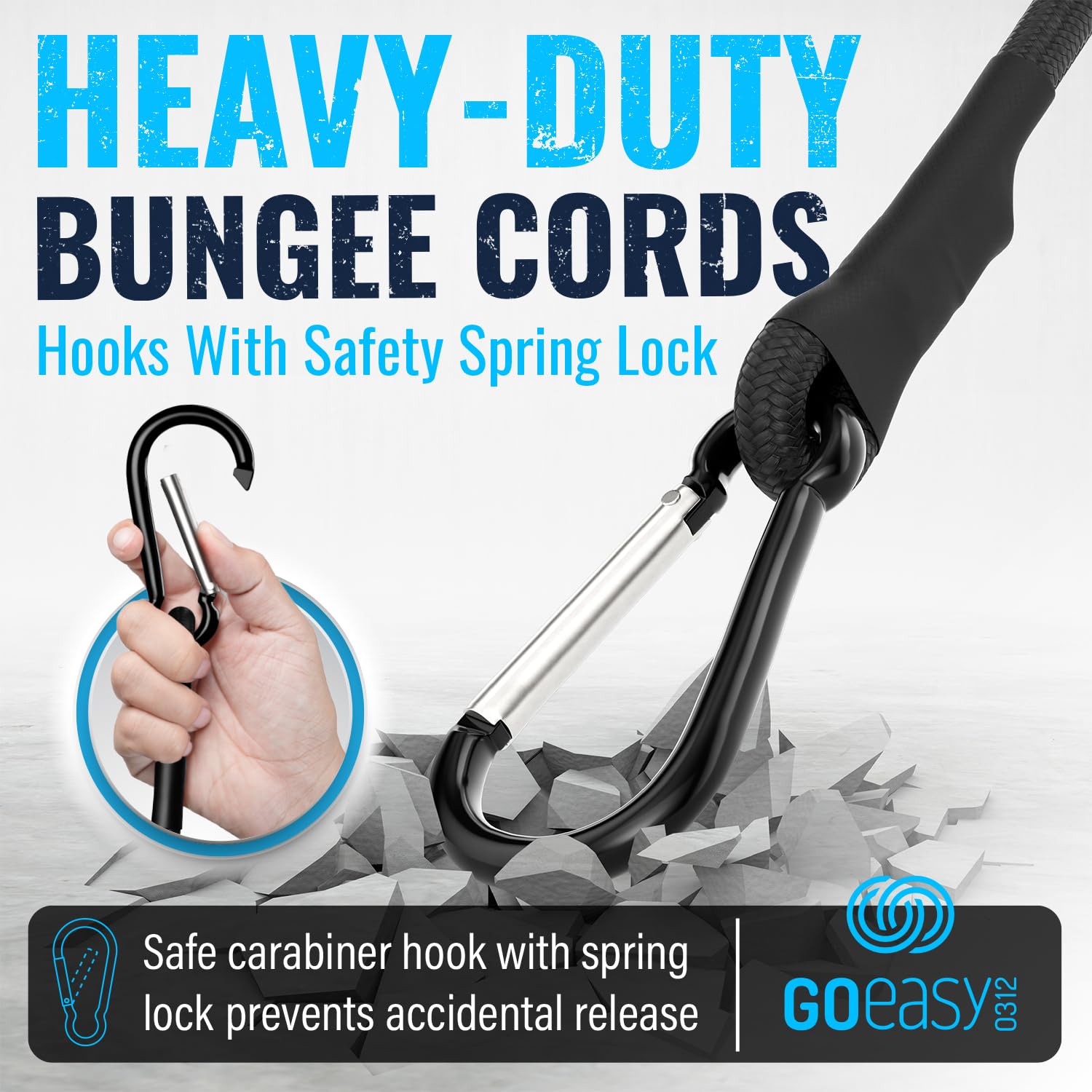 GOEASY0312 uv-resistant-bungee-coil bungee cord resists sun damage for repeated use