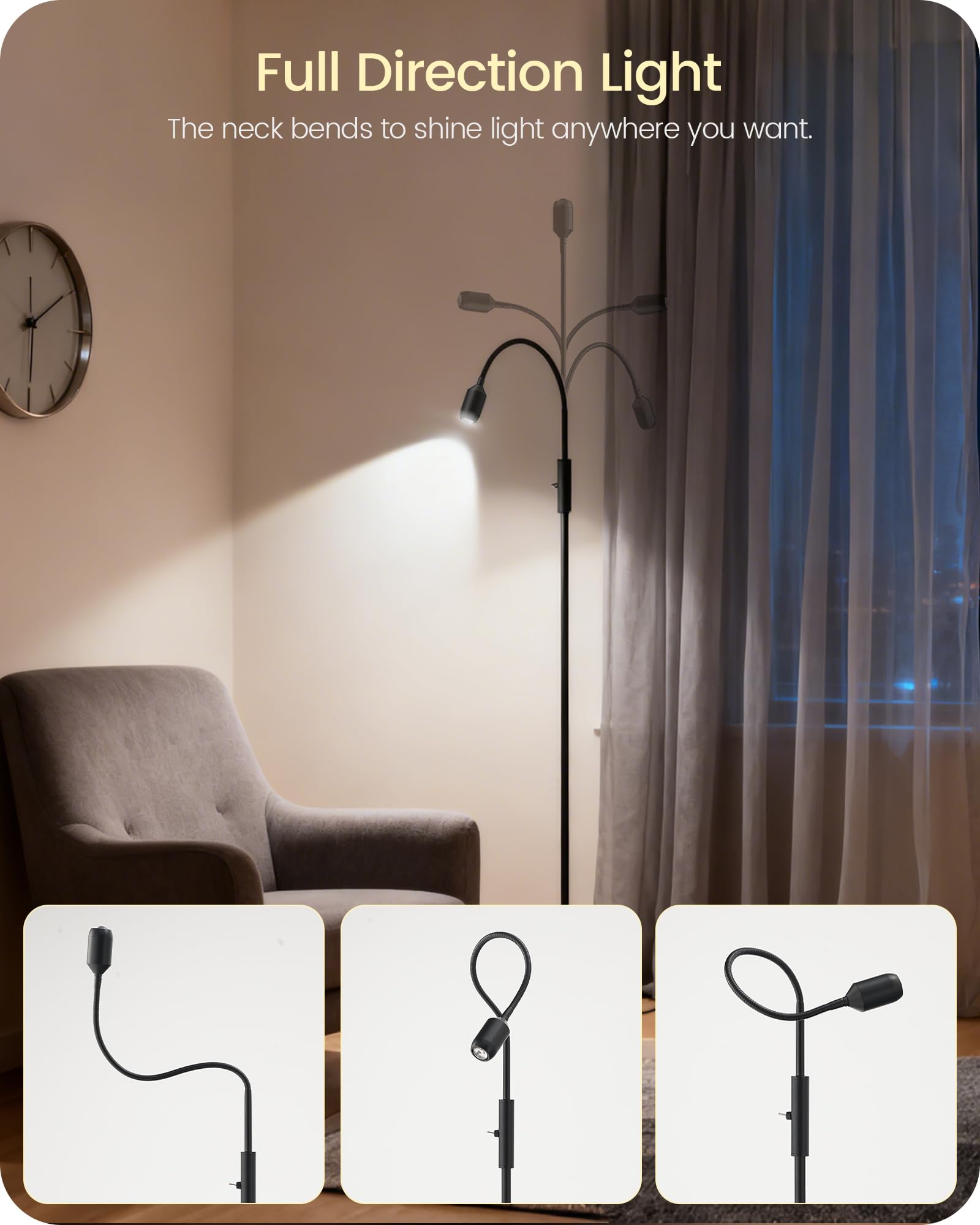 GOEBLESON Goebleon 5000K LED delivers bright, cool white lighting for tasks.