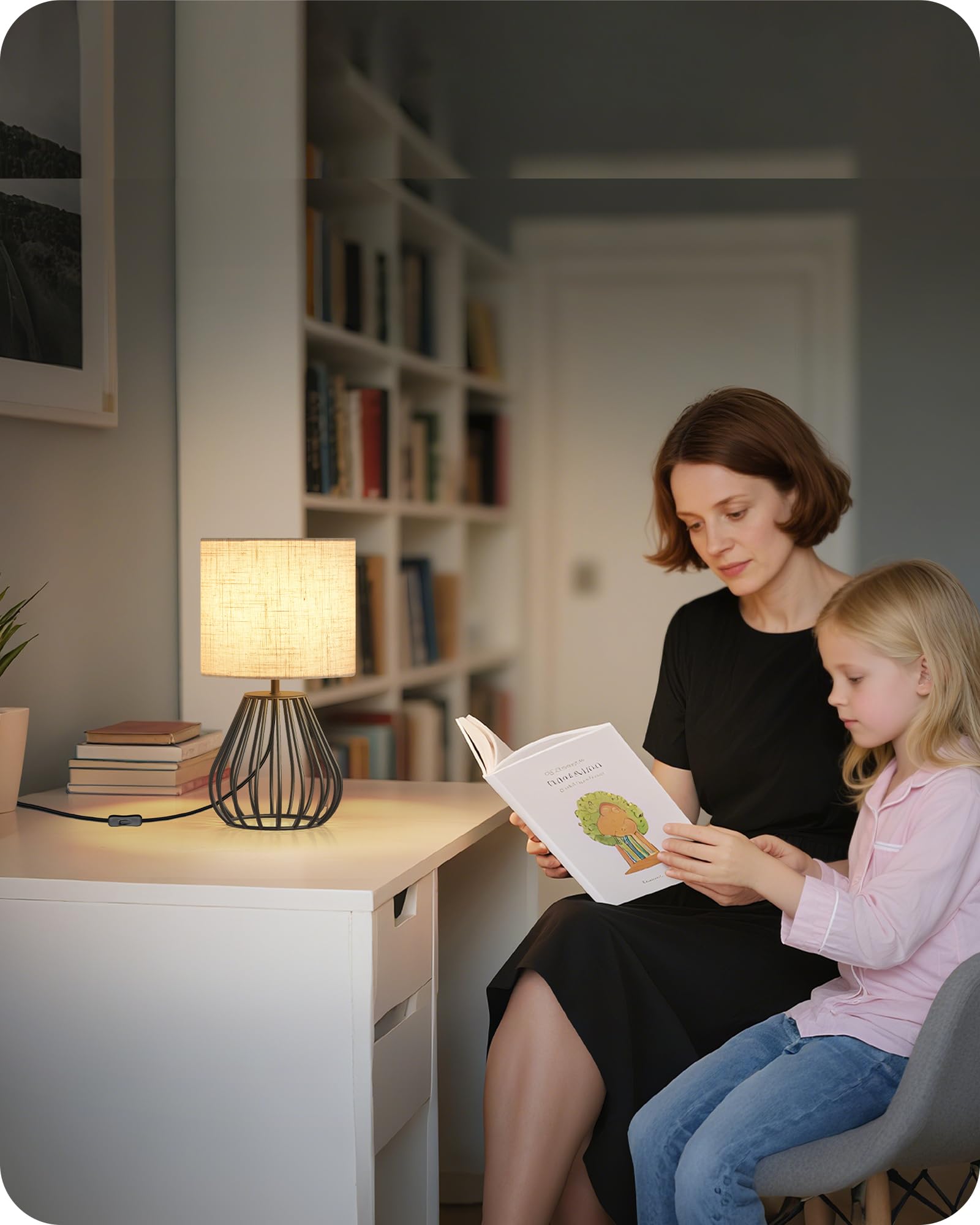 Goebleson 2700K LED bulb included offers cozy, glare-free glow