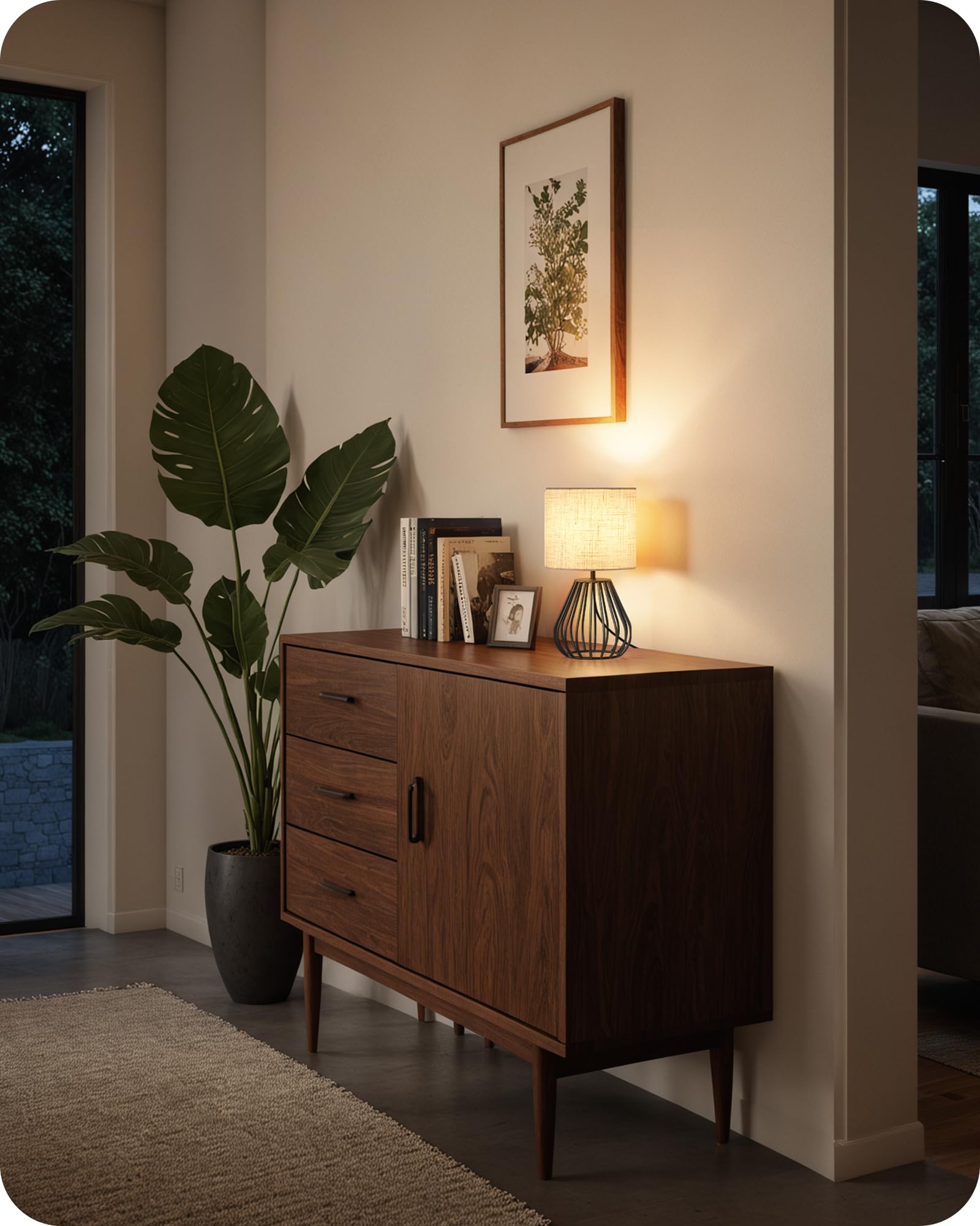 Goebleson bedside lamp with linen shade delivers warm, soft illumination for reading