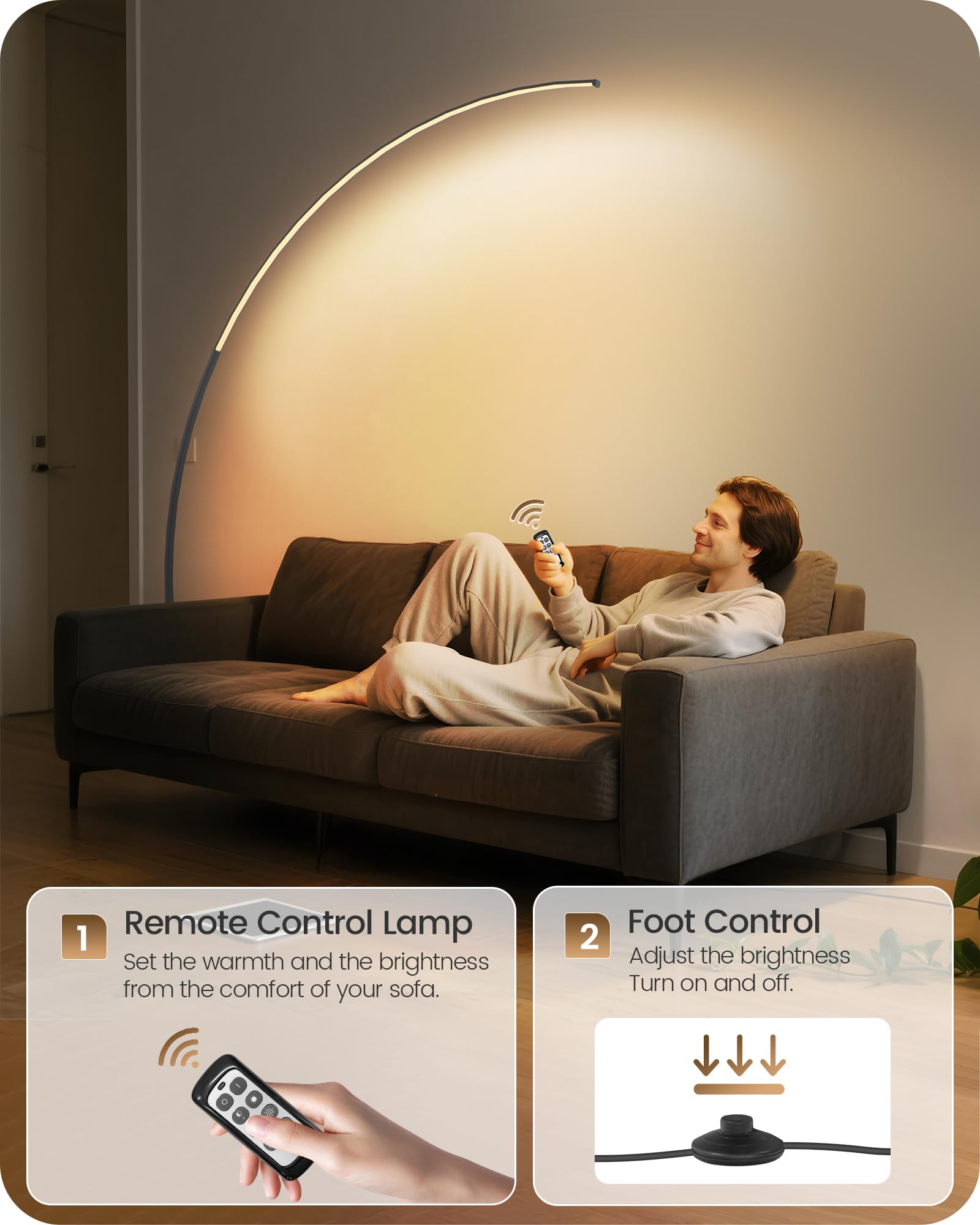 GOEBLESON dimmable lighting supports 10-100 percent brightness for any task.
