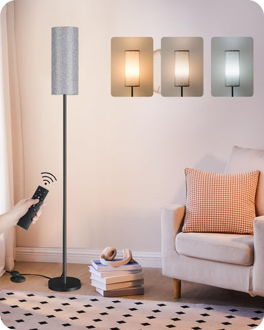 GOEBLESON dimmable floor lamp with remote for easy brightness control in living spaces