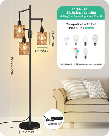 GOEBLESON rope-lampshades design adds warm ambience and tactile farmhouse charm.