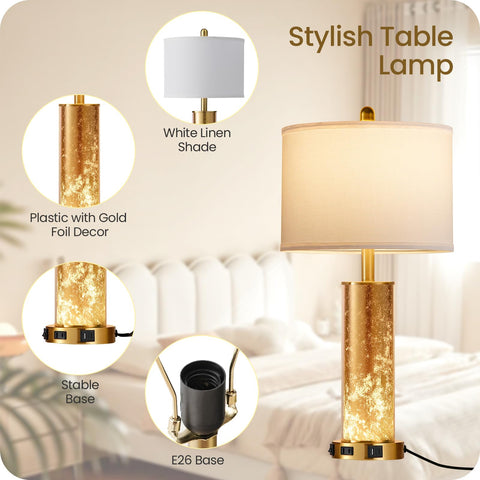 GOEBLESON fabric lampshade yields soft, diffused glow for comfortable evenings
