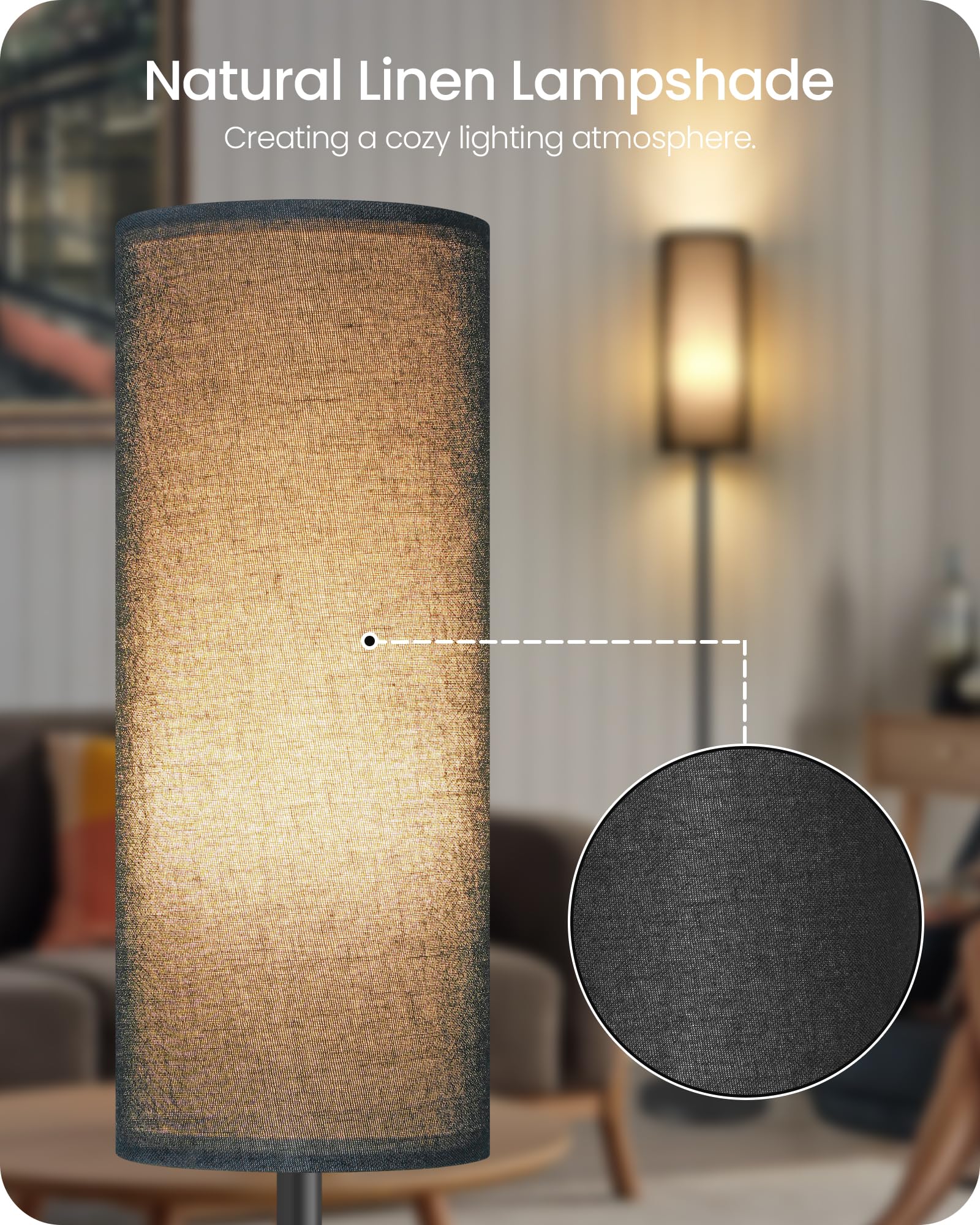 GOEBLESON 64-inch height providing balanced illumination in a room
