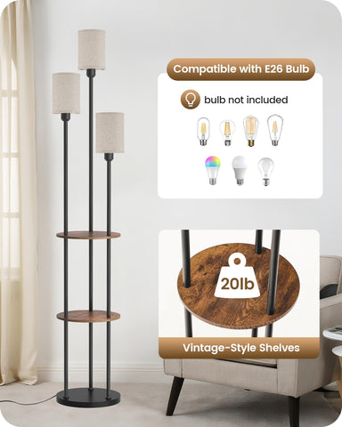 GOEBLESON floor lamp five point six foot cord offers placement flexibility