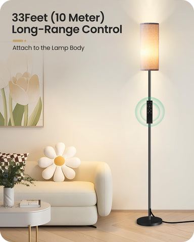 GOEBLESON floor lamp with foot switch for quick on/off from a couch or bed