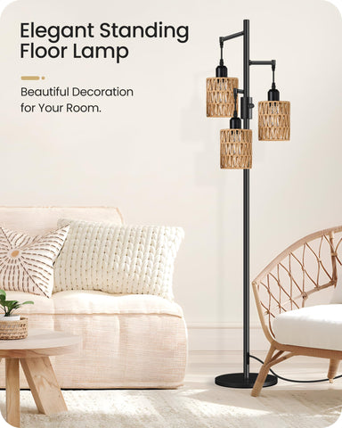 GOEBLESON three LED bulbs included for immediate, energy-efficient lighting.