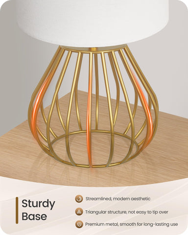 GOEBLESON gold table lamp compact desk light for small spaces