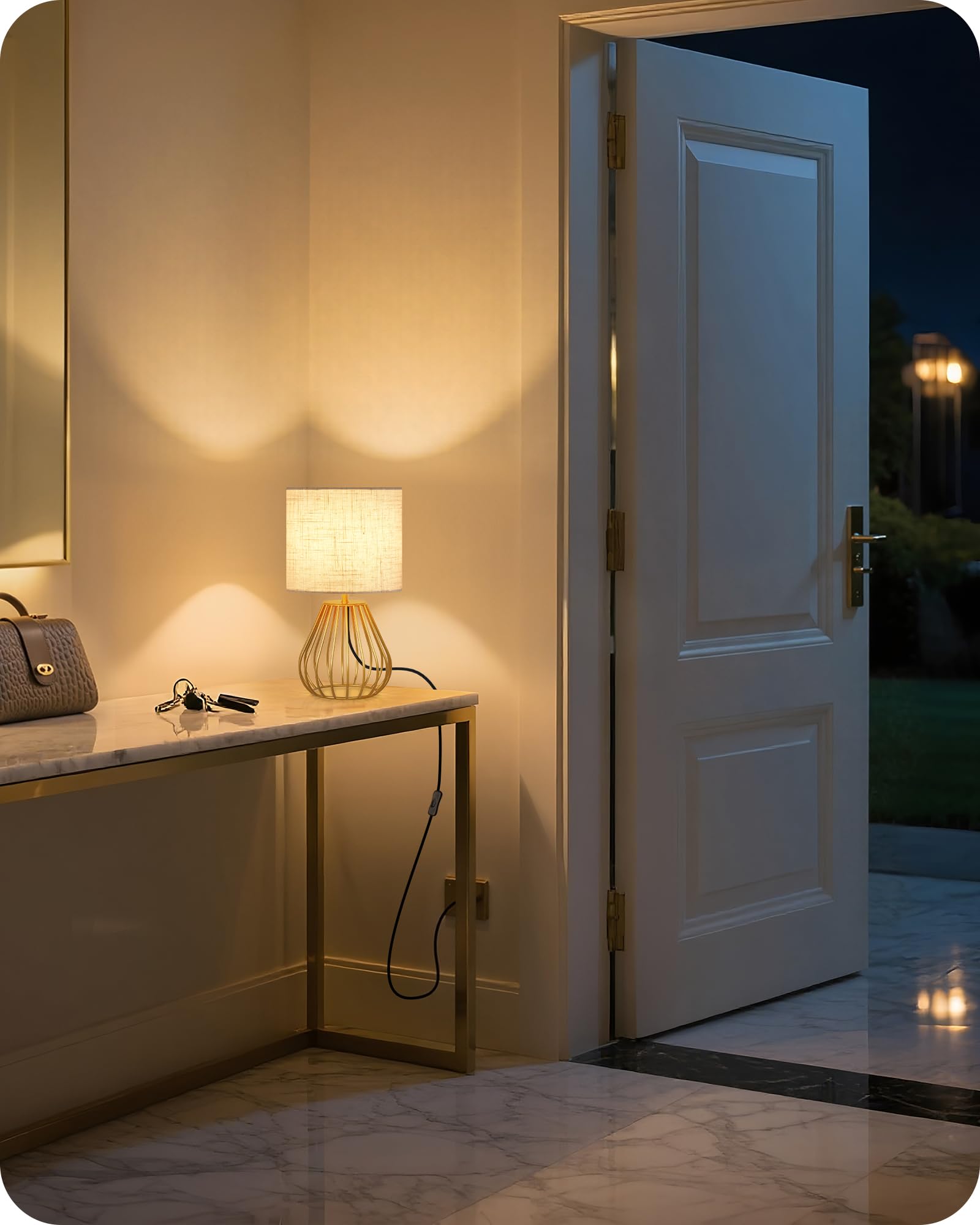 GOEBLESON Gold Table Lamp easy 2-minute assembly.