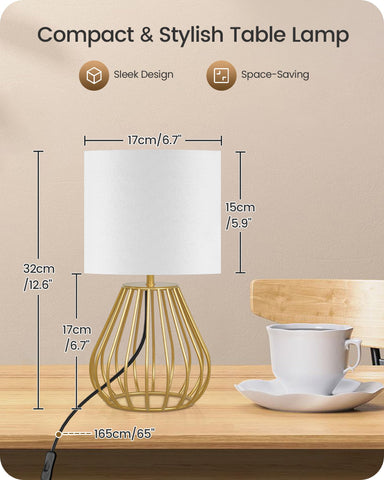 GOEBLESON gold table lamp perfect nightstand setup