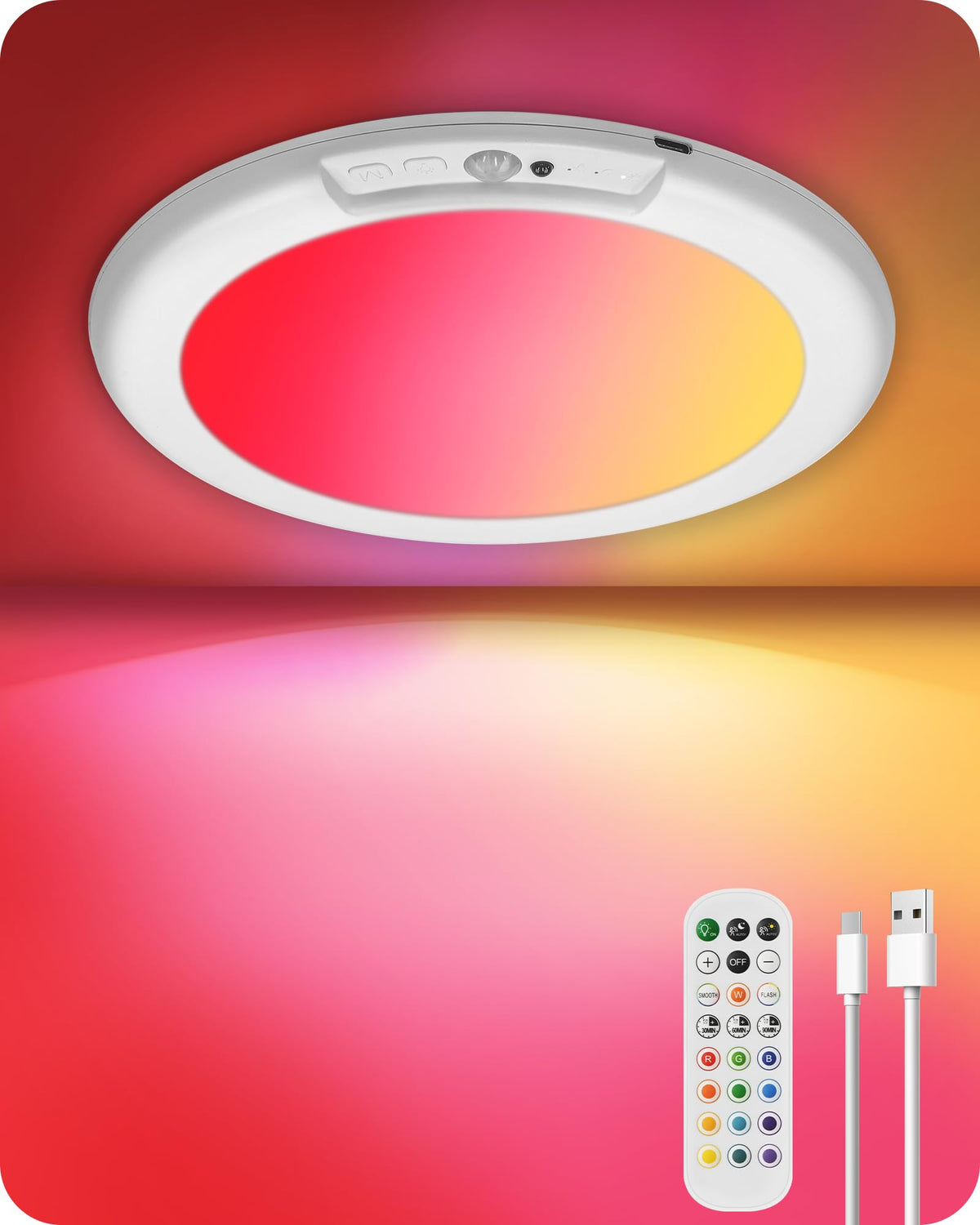 GOEBLESON motion sensor shower light with remote provides hands-free illumination in the shower.