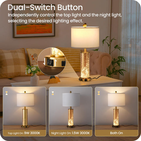 GOEBLESON nightlight feature provides gentle glow for late-night reading