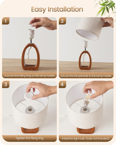 GOEBLESON nightstand lamp on a neat dresser setup
