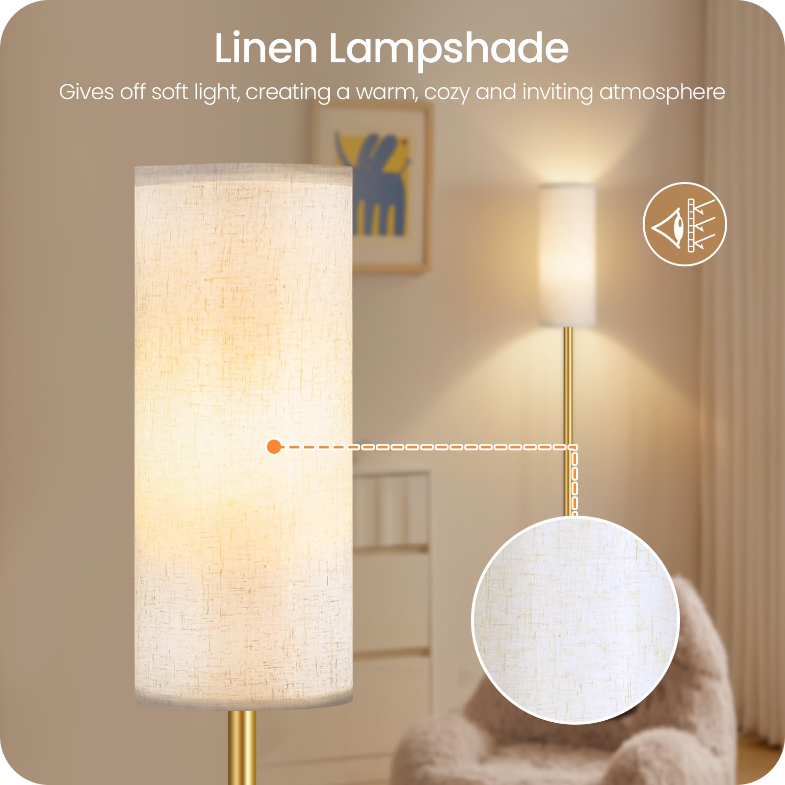 GOEBLESON presets support night light, reading, or working scenes.
