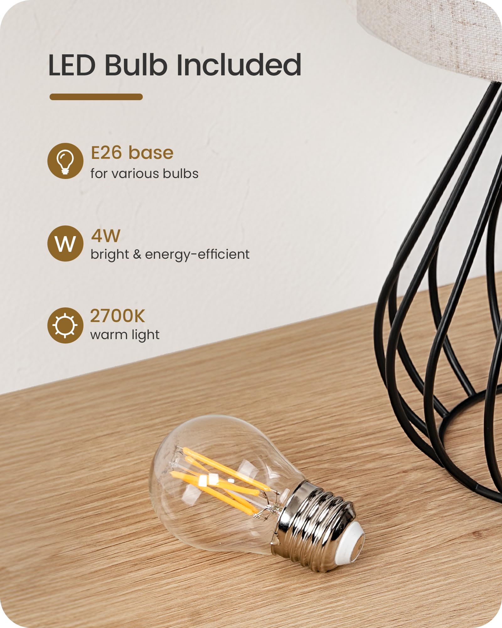 Goebleson lamp installs in minutes for quick setup