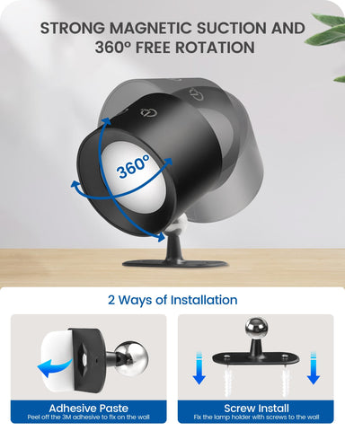 GOEBLESON dual-control lights with timer add flexible nighttime use