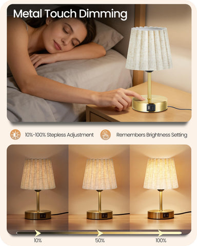 GOEBLESON lamp base and controls for easy touch dimming