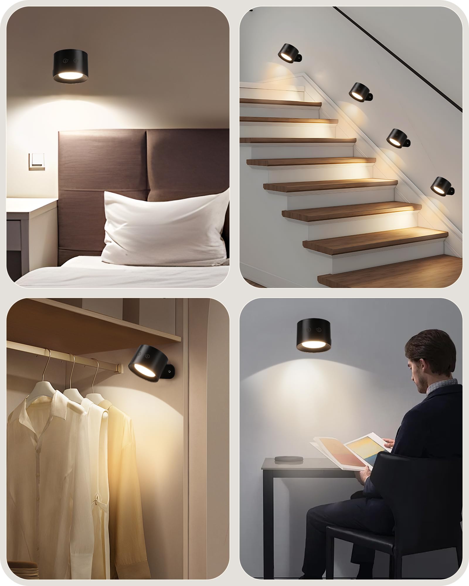 GOEBLESON wall sconce featuring 360° rotation for flexible light direction
