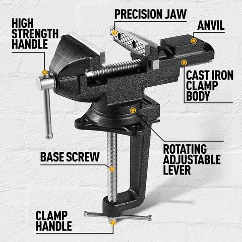GOEHNER's multi-purpose vise suits woodworking and metalworking projects.